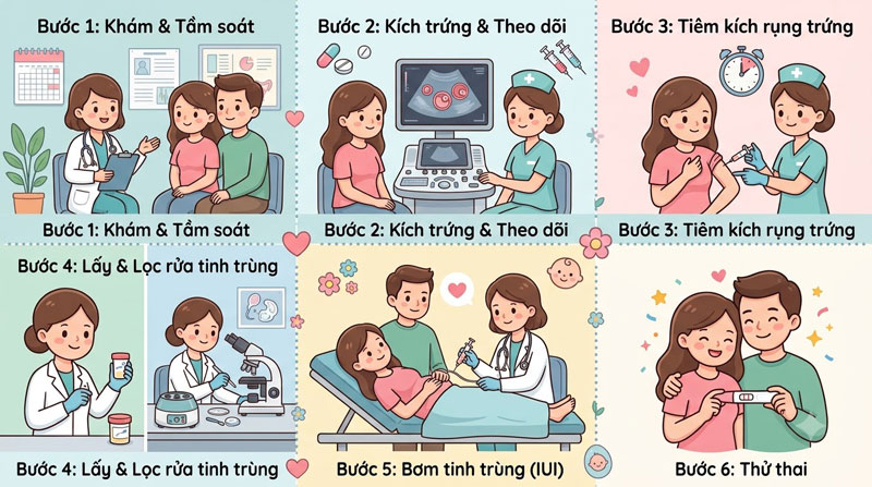 quy trình thụ tinh nhân tạo IUI