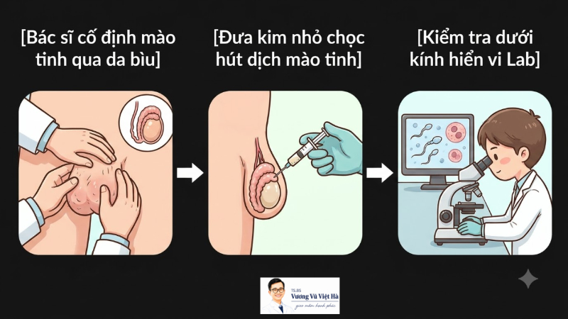 chọc hút tinh trùng từ mào tinh