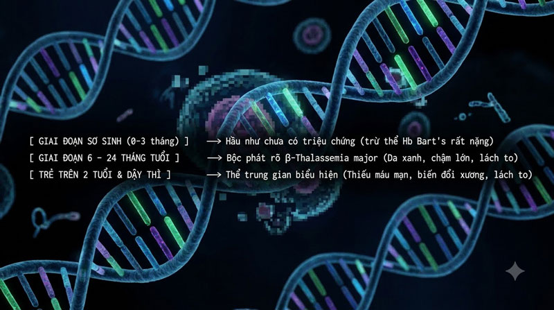 Dấu hiệu bệnh tan máu bẩm sinh ở trẻ diễn tiến theo độ tuổi