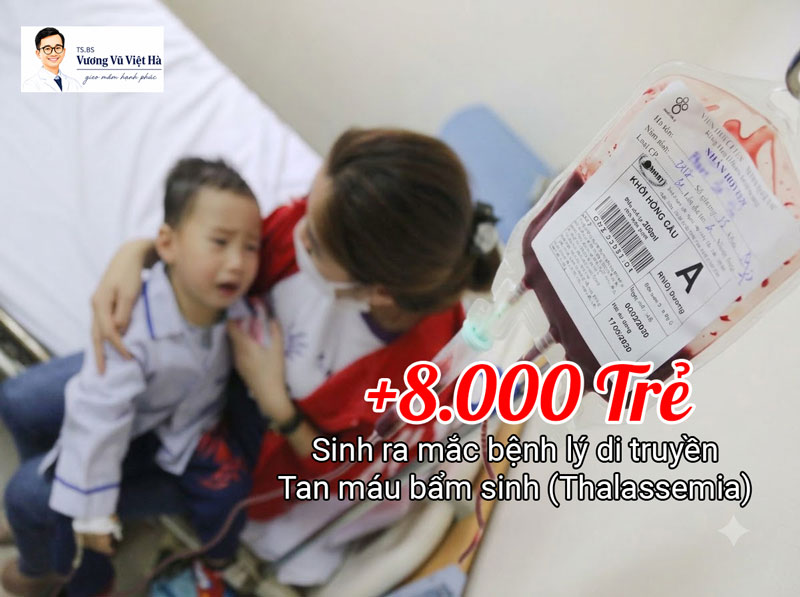 Hơn 8000 trẻ sinh ra mắc bệnh lý di truyền Tan máu bẩm sinh (Thalassemia)
