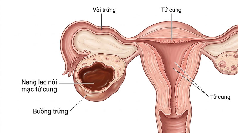 Nang lạc nội mạc tử cung tại buồng trứng