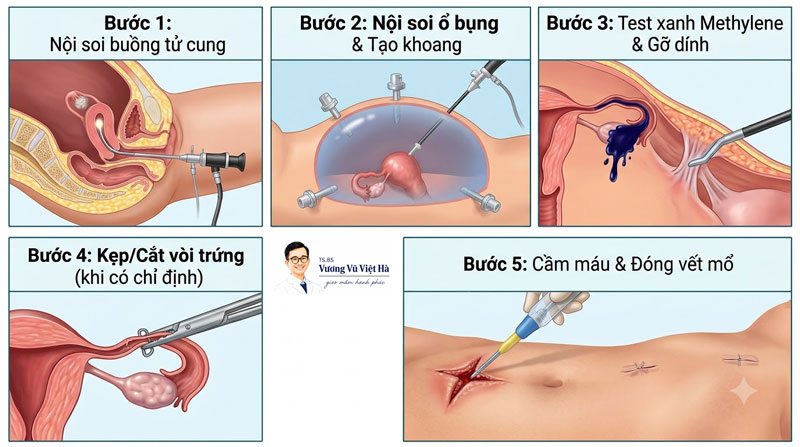 Quy trình Phẫu thuật nội soi soi buồng tử cung