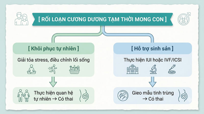 Các giải pháp sinh con cho người bị rối loạn cương dương