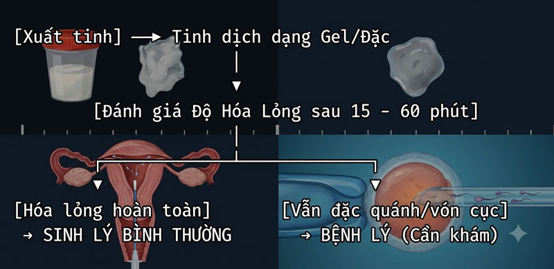Tinh trùng đặc được chia thành 2 nhóm sinh lý và bệnh lý